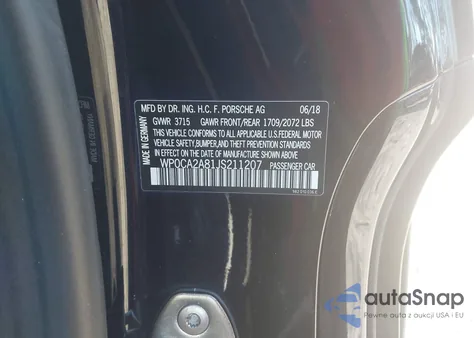 2018 Porsche 718 Boxster from USA, damaged, VIN WP0CA2A81JS211207